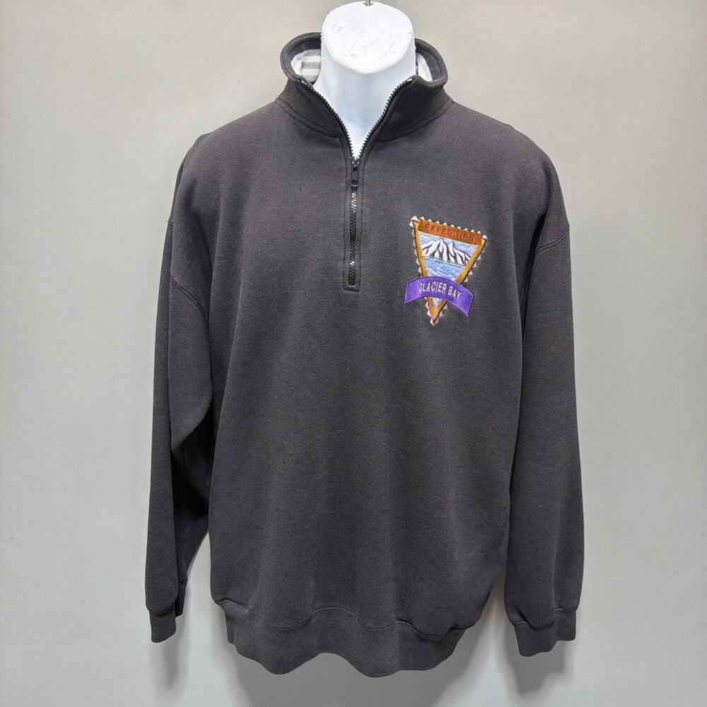 Red Cliff Trading Co Glacier Bay Fleece Men’s Gray XL Pullover with Pockets